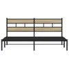 vidaXL Metallbett ohne Matratze Sonoma-Eiche 193x203 cm Produktbild-Vorschau 4