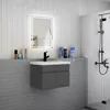 Badezimmer Badmöbel 60 cm Mineralguss Waschtisch mit Produktbild-Vorschau 3