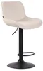 2er Set Barhocker Lentini Samt schwarz creme Produktbild-Vorschau 2