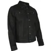 Herren Jeans Jacke Lederjacke Rero Stil Western Nubuk Produktbild-Vorschau 2