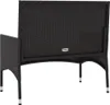 Panca da giardino a 2 posti con cuscini in poly rattan nero Anteprima dell’immagine prodotto 6