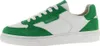A side view of a white and green sneaker against a white background. Produktbild-Vorschau