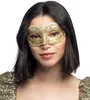 Masque vénitien en plastique doré Voir les images du produit 4