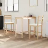 vidaXL: 2 sillas de comedor, madera de caucho maciza, color Vista previa de la imagen del producto 3