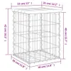 Panchina da giardino in gabbione 33x31x42 cm in legno di Anteprima dell’immagine prodotto 8
