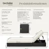 Product information and dimensions for a set of rattan sun loungers and a table. Náhled obrázku produktu
