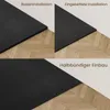 Collage showing three different installation methods for a black shower tray on a wooden floor. Anteprima dell’immagine prodotto
