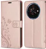 A rose gold flip case for a smartphone, shown from the front and back. Produktbild-Vorschau