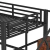 Hochbett mit RGB LED-Streifen, Lattenrost, Regal, Treppe Produktbild-Vorschau 11