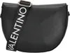 A black handbag with a white logo strap is shown against a white background. Produktbild-Vorschau