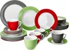 A collection of dinnerware, including plates and cups, arranged on a white background. Produktbild-Vorschau