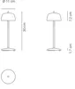 Zafferano Lampe De Table Led Circe Cuivre Rechargeable Et Voir les images du produit 4