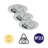 Briloner LED Einbauleuchten alu 3er-Set 3xLED-Modul/5W Produktbild-Vorschau 2
