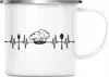 Trendation - Koch Emaille Tasse Geschenk Herzschlag Produktbild-Vorschau 1