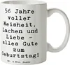 Mr. & Mrs. Panda Tasse Spruch 56. Geburtstag - Weiß - Produktbild-Vorschau 1