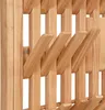 A close-up view of a wooden coat rack with multiple hooks. Produktbild-Vorschau