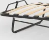 A close-up view of a metal bed frame with wooden slats. Anteprima dell’immagine prodotto