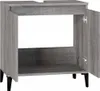 A grey wood-effect washbasin cabinet with two doors. Produktbild-Vorschau