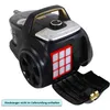 A black vacuum cleaner with a red filter compartment open, showing the filter inside. The vacuum has a gold handle and silver accents. A text overlay is present at the bottom left. Produktbild-Vorschau