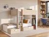 Eck-Etagenbett mit Kleiderschrank und Schubladen - 2 x 90 x Produktbild-Vorschau 4