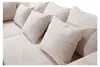 Wohnlandschaft Sofa Couch Ecksofa Eckcouch Cordstoff beige Produktbild-Vorschau 5