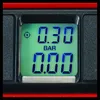 A close-up of a digital display showing pressure readings. Voir les images du produit