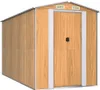 vidaXL Geräteschuppen Hellbraun 192x357x223 cm Verzinkter Produktbild-Vorschau 1