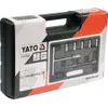 A black plastic case containing a set of tools, with product information printed on the front. Produktbild-Vorschau