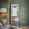 SoBuy Vysoká skříň Úložný nábytek s 4 dveřmi Bílá Náhled obrázku produktu 7