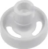 A close-up, studio shot of a white plastic dishwasher rack component. Produktbild-Vorschau