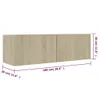 vidaXL Armoire TV Chêne Sonoma 100x30x30 cm Bois composite Voir les images du produit 14