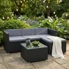 Rattan Lounge Sitzgruppe Gartenmöbel Set Sofa Couch Produktbild-Vorschau 1
