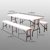 Bierzeltgarnitur 3 teilig weiß Festzeltgarnitur 180x75cm Produktbild-Vorschau 4