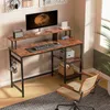 Iropro Schreibtisch Computertisch mit Monitorständer und 2 Produktbild-Vorschau 2