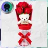 Scatola di fiori a forma di rosa, contenente 3 rose rosse e Anteprima dell’immagine prodotto 10