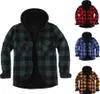 Camicia da uomo in flanella con cappuccio - Foderata, Anteprima dell’immagine prodotto 8