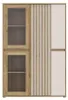 Vetrina Neutra Rovere e Cashmere con Ante in Vetro Anteprima dell’immagine prodotto 2