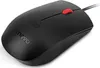 A black Lenovo computer mouse with a red scroll wheel is shown against a white background. Produktbild-Vorschau