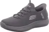 A single gray Skechers shoe is shown against a white background. Voir les images du produit