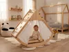 BELIANI 4-in-1 Kletterdreieck Set Hellbraun Kiefernholz mit Produktbild-Vorschau 2