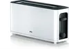 A white Braun toaster with black accents is shown against a white background. The toaster has a sleek, modern design. Náhled obrázku produktu