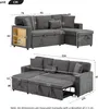 Sweiko Corner Sofa Bett Eckcouch Couch L-Form Schlafcouch Produktbild-Vorschau 17