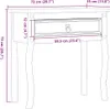 vidaXL Konzolový stolík  73x35x73 cm z masívneho Náhľad obrázku produktu 8