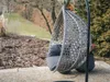 Jasnoszary fotel wiszący TROPIKAL z czarną podstawą Podgląd zdjęcia produktu 5