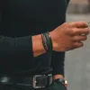SERASAR | Kožený Náramek pro Muže [Brave] z Stainless Steel Náhled obrázku produktu 5