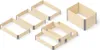 Several wooden raised garden bed frames are arranged on a white background. Produktbild-Vorschau