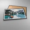 Gerahmtes Poster - Schwarzer Rahmen - Boote Berge Hafen - Produktbild-Vorschau 3