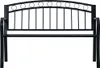 Panchina da giardino 125 cm in acciaio nero Anteprima dell’immagine prodotto 1