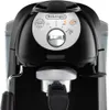 Close-up of the top part of a black DeLonghi espresso machine. Podgląd zdjęcia produktu