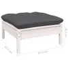 vidaXL 9-tlg. Garten-Lounge-Set mit Kissen Weiß Kiefer Produktbild-Vorschau 9